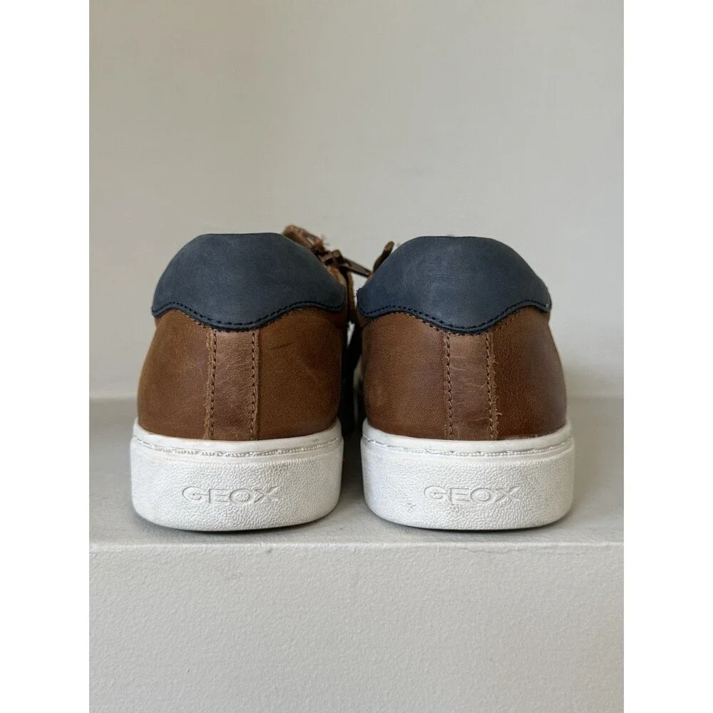 Geox Respira Womens Size 5 EU 37 Side Zip Sneakers Brown Black